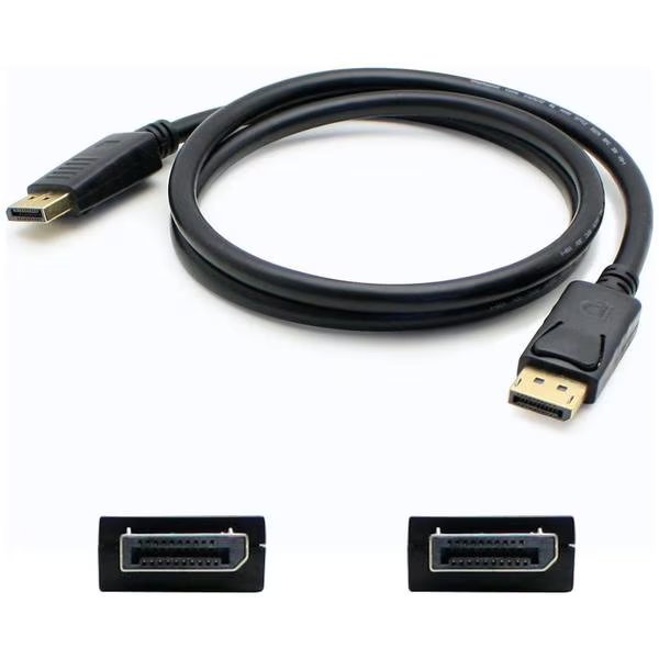 Addon 91.00Cm (3.00Ft) Displayport Male To Male Black Cable, Add-On, Mfr#: DISPLAYPORT3F